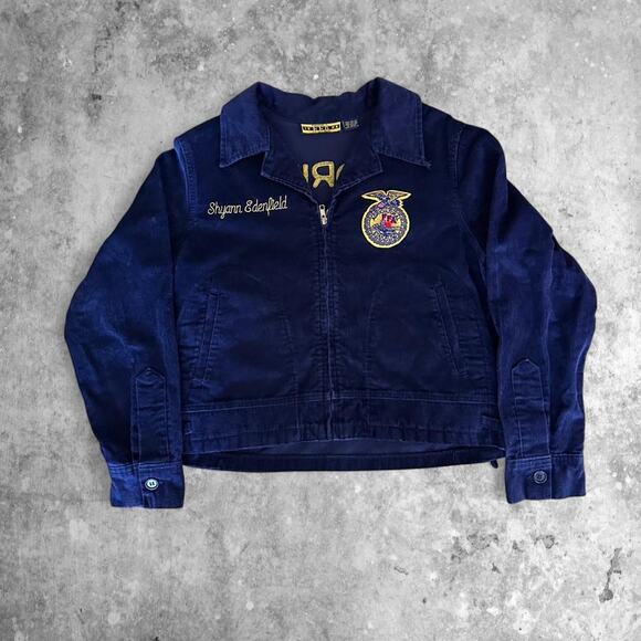 Vintage FFA Navy Blue Corduroy Florida Jacket